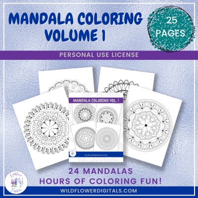Mandala Coloring Volume 1