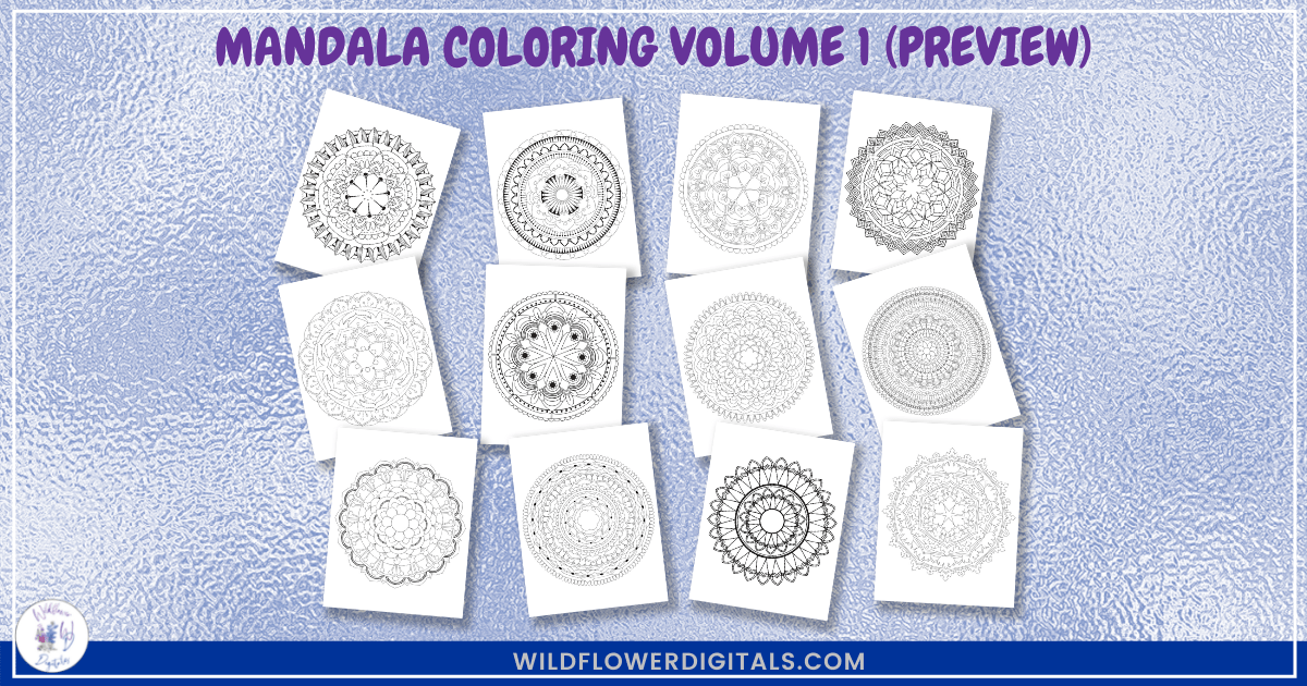 Mandala Coloring Vol 1 Samples