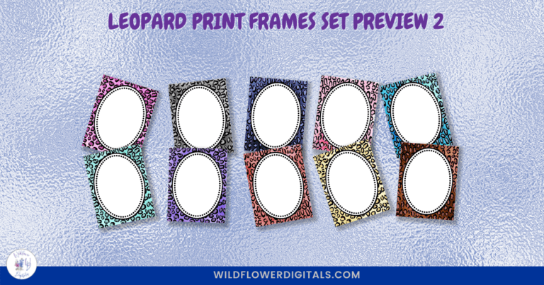 Leopard Print Frames Set