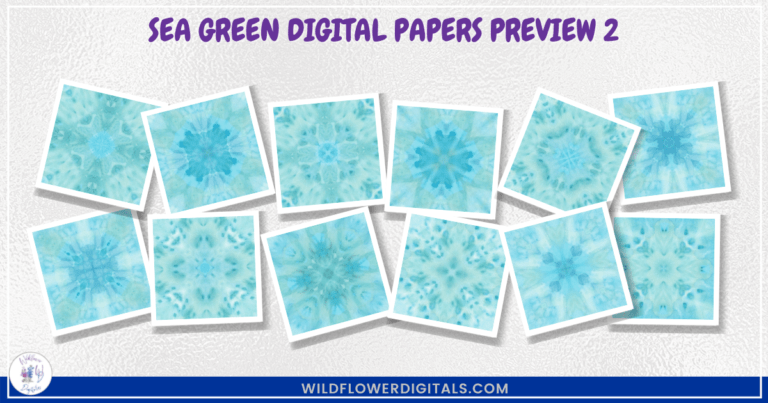 Sea Green Digital Papers