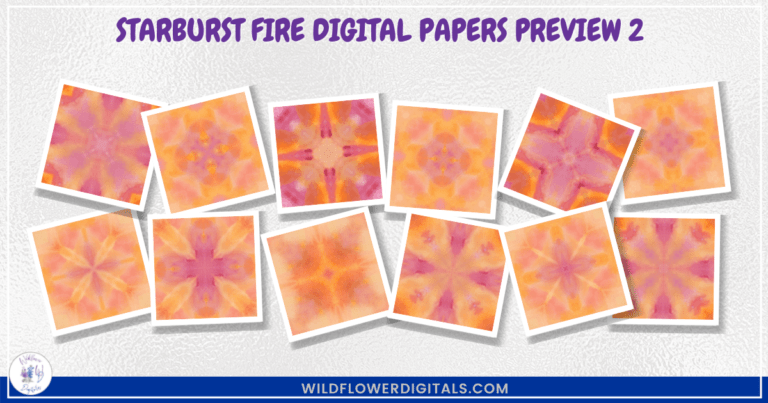 Starburst Fire Digital Papers