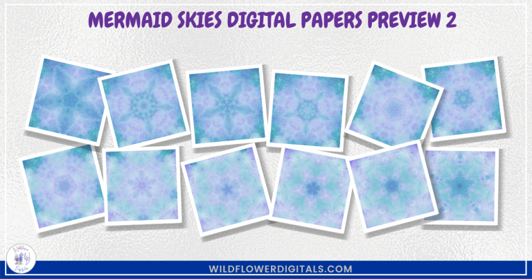 Mermaid Skies Digital Papers
