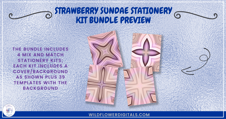 Strawberry Sundae Stationery Kit Bundle