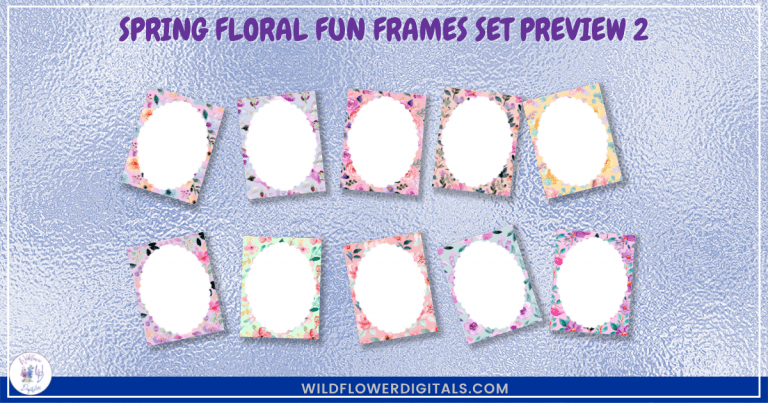 Spring Floral Fun Frames Set