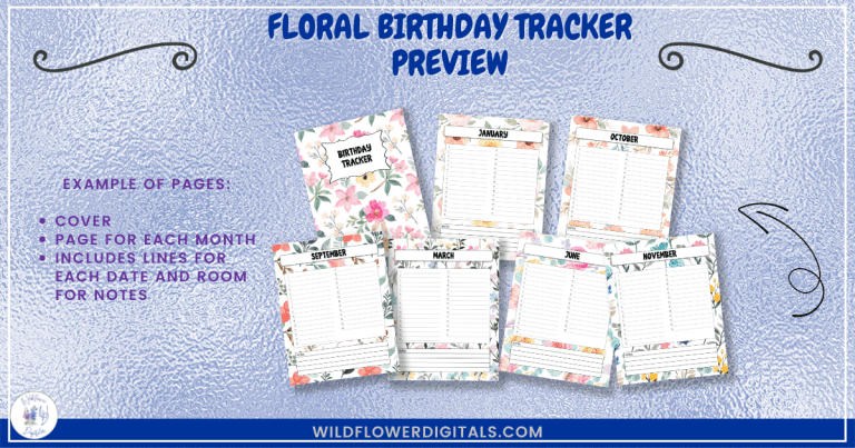 Floral Birthday Tracker