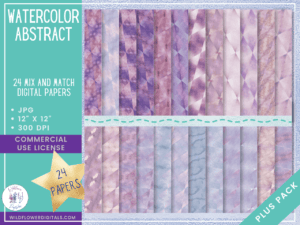 Watercolor Abstract Digital Papers